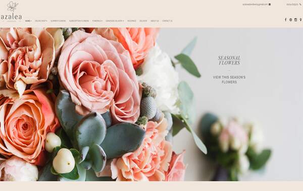 Azalea Flowers website example