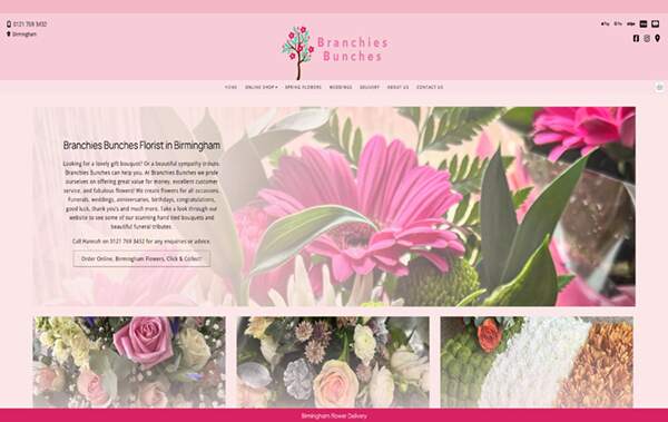 Branchies Bunches website example