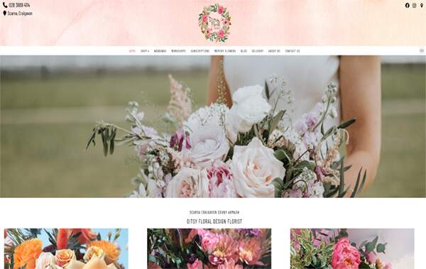 Ditsy Floral Design website example