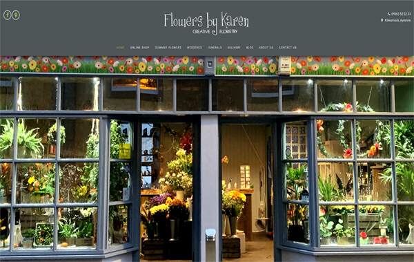 Flowers by Karen website example