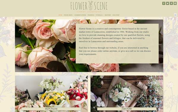 Flower Scene website example