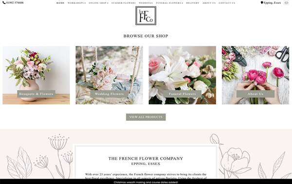 The French Flower Company website example