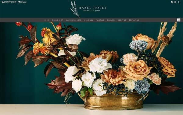 Hazel Holly website example
