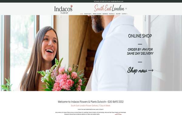 Indacos Flowers website example