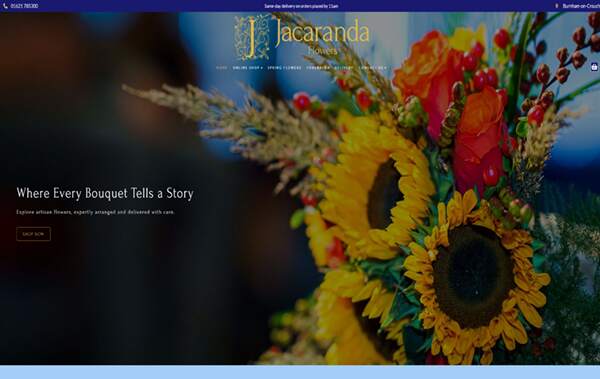 Jacaranda Flowers website example