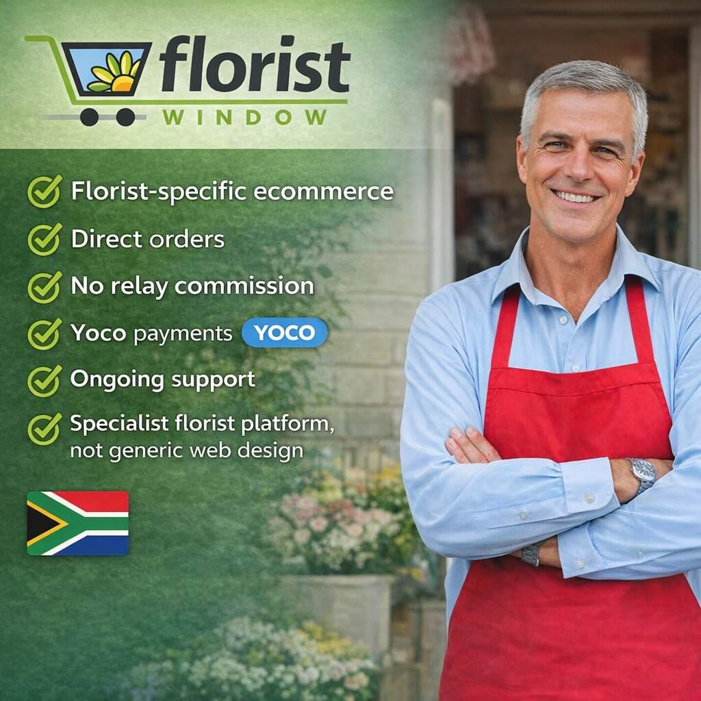 Domain names, email and website support for florists in South Africa