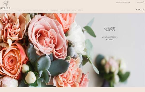 Azalea Flowers website example
