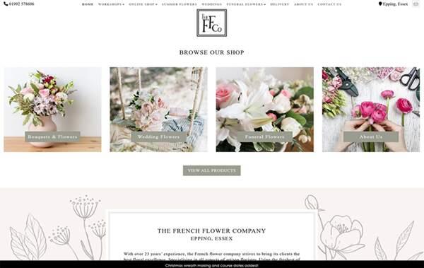The French Flower Company website example