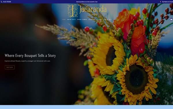 Jacaranda Flowers website example