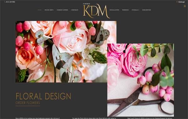 Flowers by KDM website example