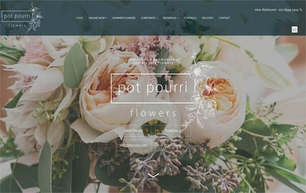 Pot Pourri website example