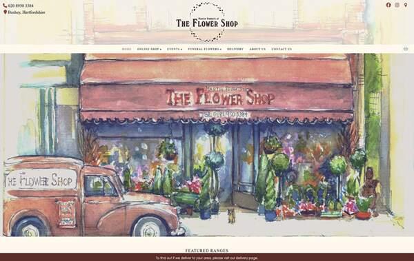 The Flower Shop website example
